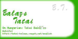 balazs tatai business card